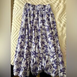 Hill House Purple Floral Maxi Skirt